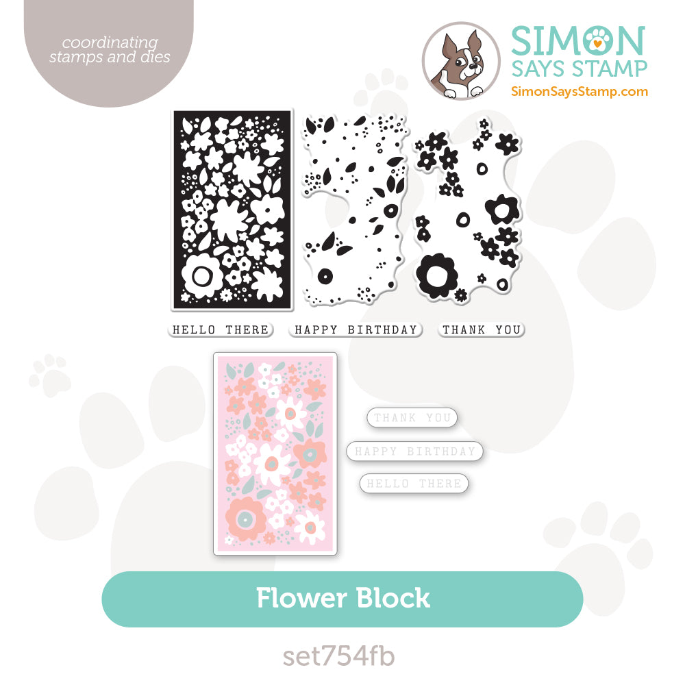 Simon Says Stamps And Dies Flower Block set754fb Be Bold