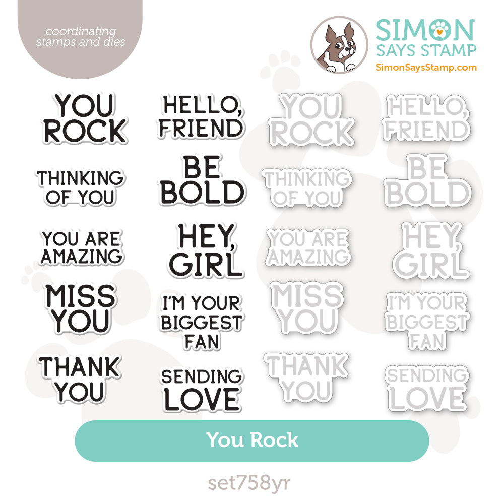 Simon Says Stamps And Dies You Rock set758yr Be Bold