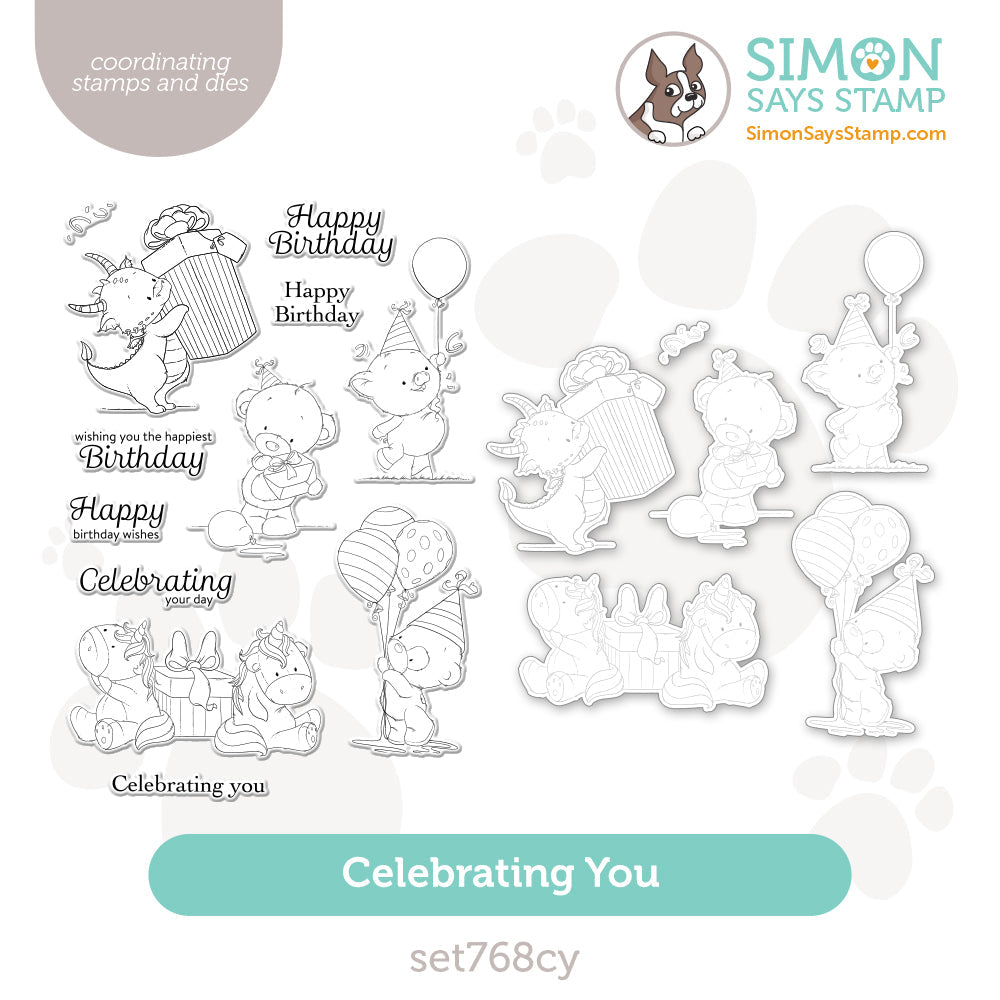 Simon Says Stamp Celebrating You Stamp and Die Set Simon Says Stamp Celebrating You Stamp and Die Set