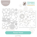 Simon Says Stamps And Stencil Flower Power set773fp Celebrate
