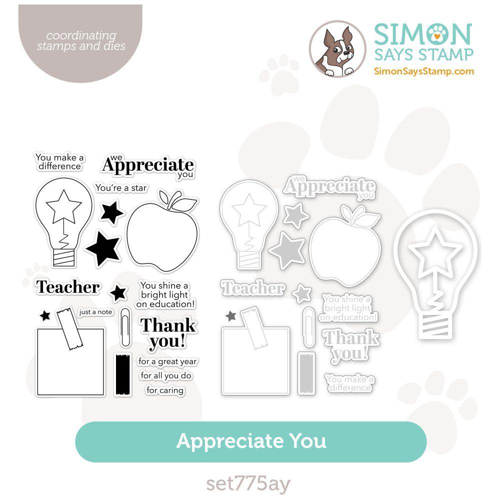 Simon Says Stamp Appreciate You Stamp and Die set Simon Says Stamp Appreciate You Stamp and Die set