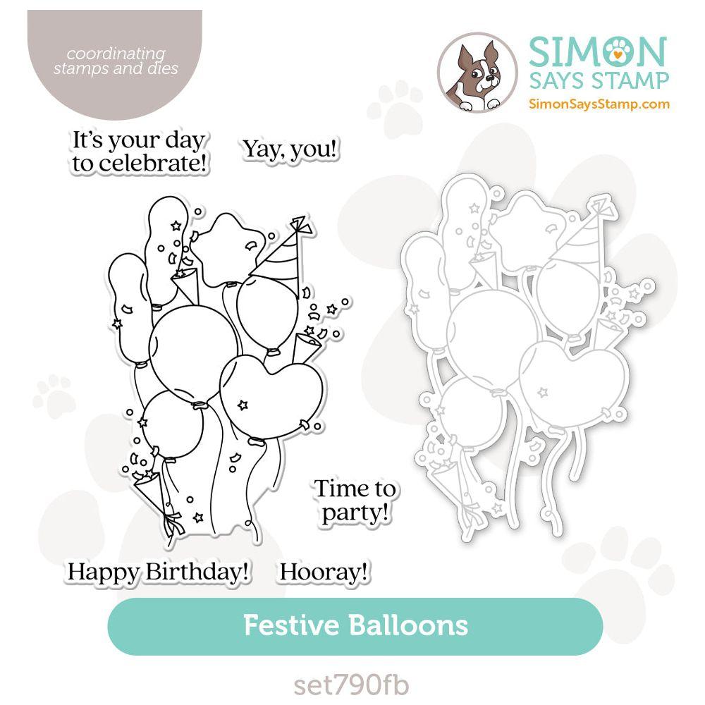 Simon Says Stamps and Dies Festive Balloons set790fb Sunny VIbes
