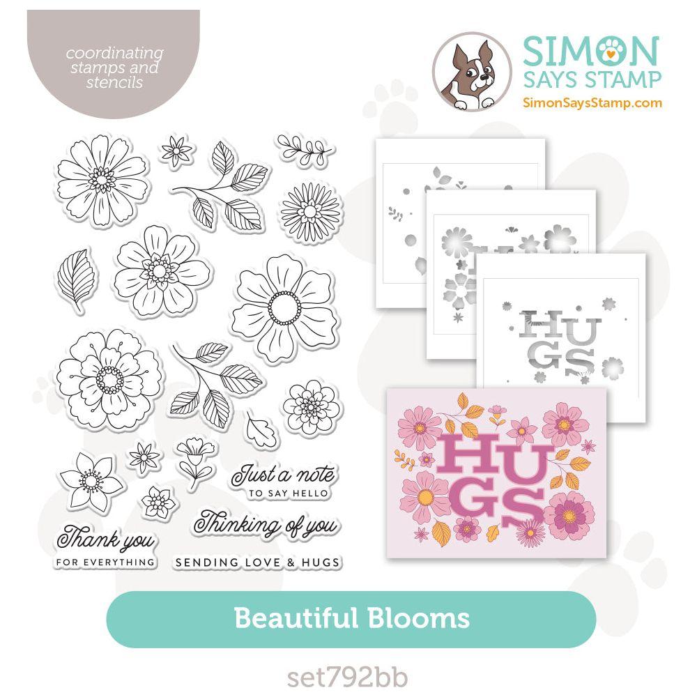 Simon Says Stamps and Stencils Beautiful Blooms set792bb Sunny Vibes