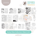 Simon Says Stamp Sunny Vibes Collection I Want It All Stamps And Coordinating Dies set811sd