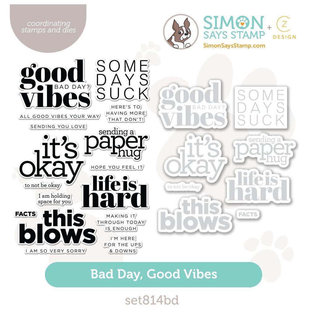 CZ Design Stamps and Dies Bad Day Good Vibes set814bd Sunny Vibes