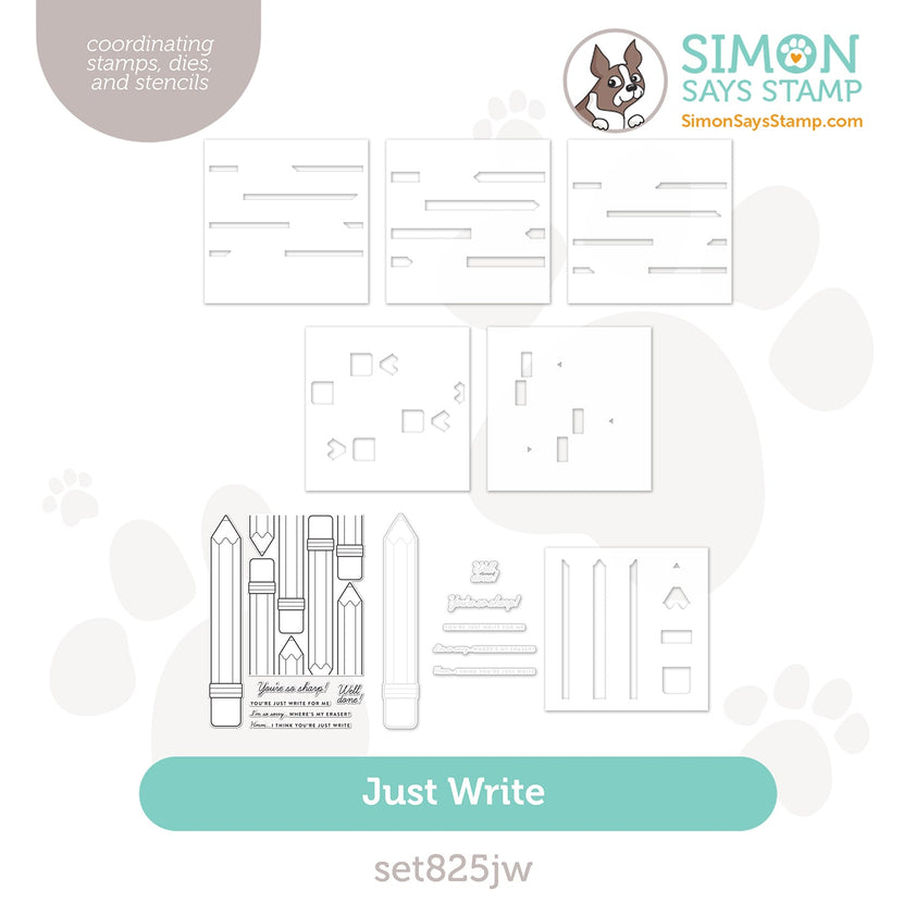 Simon Says Stamps Dies and Stencils Just Write set825jw Cheering for Y