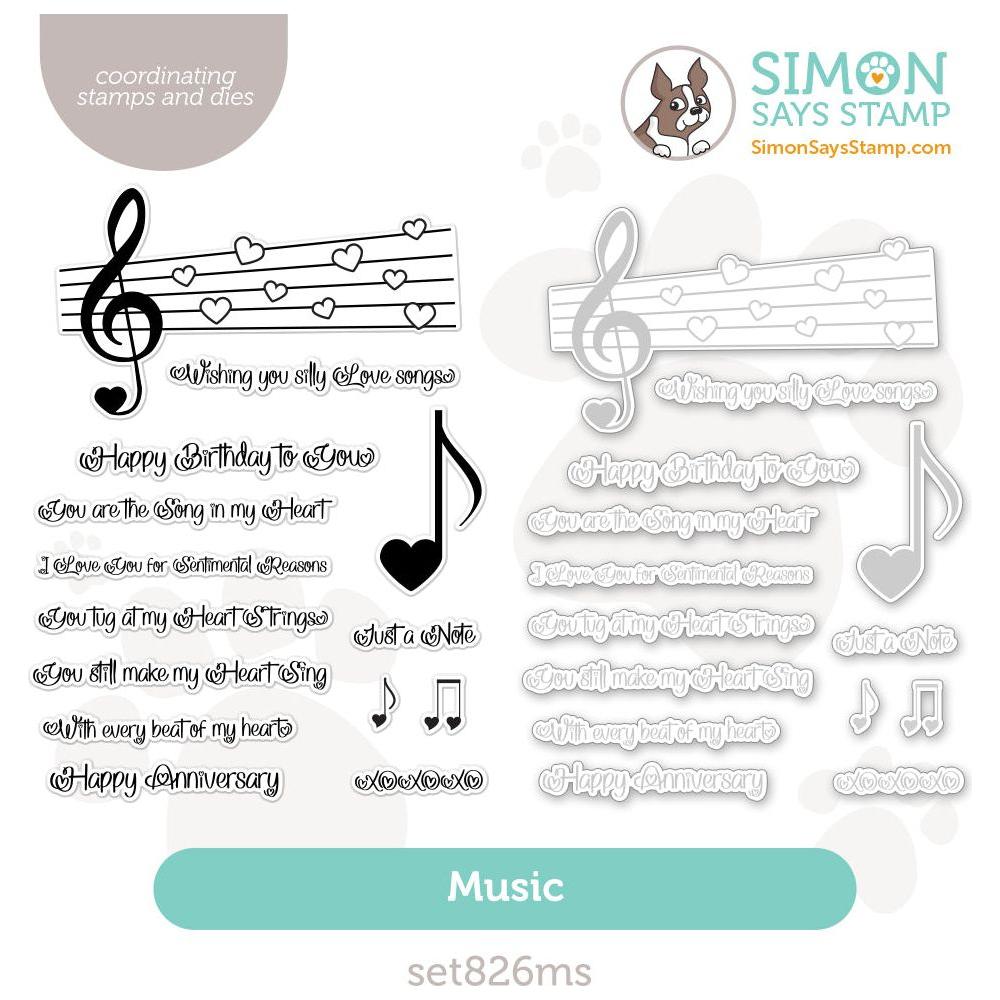 Simon Says Stamps and Dies Music set826ms Cheering for You