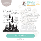 CZ Design Stamps And Dies Peaceful Trees set854pt Stamptember