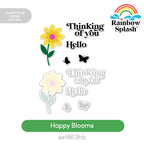 Rainbow Splash Clear Stamps and Dies Happy Blooms set863hb
