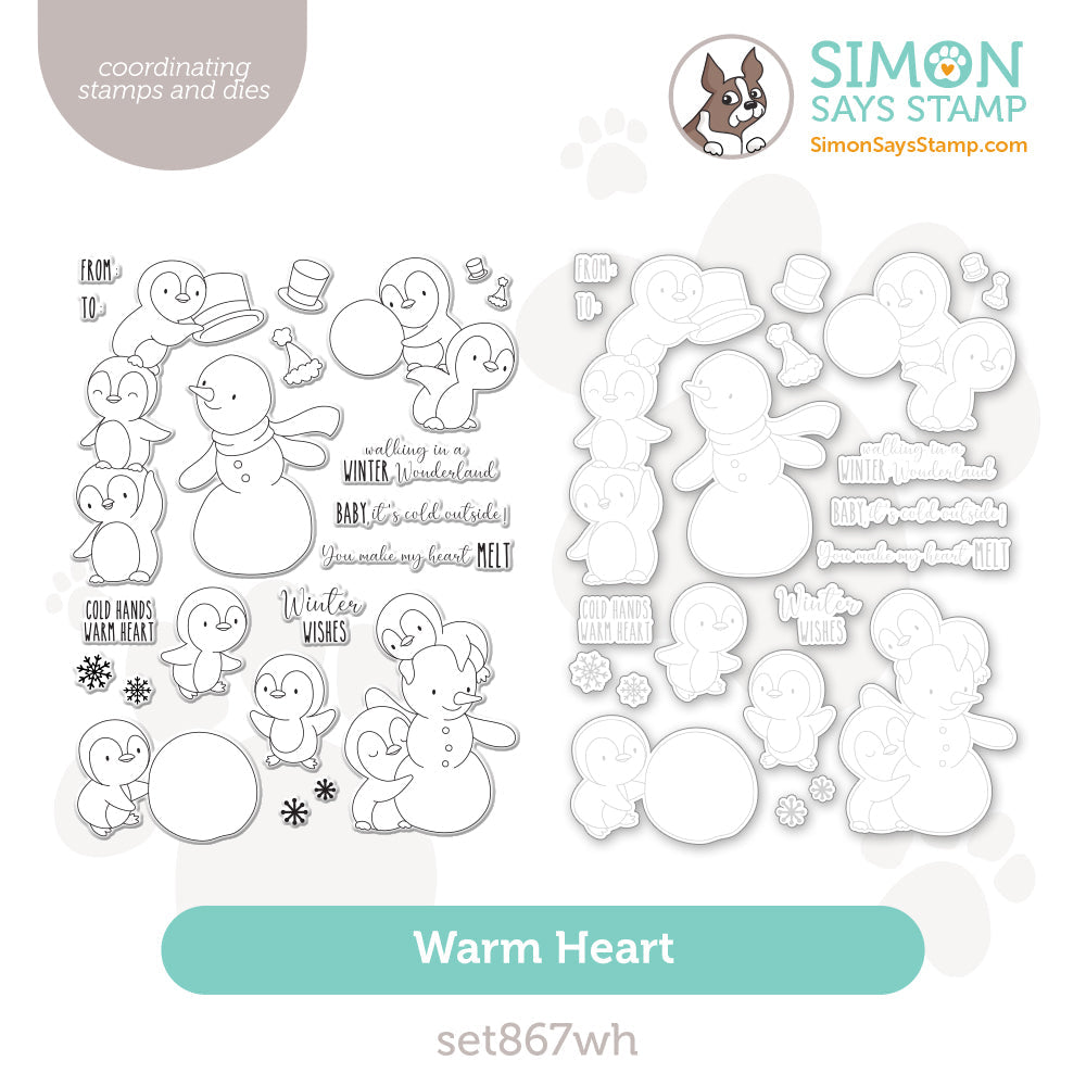Simon Says Stamps and Dies Warm Heart set867wh 
