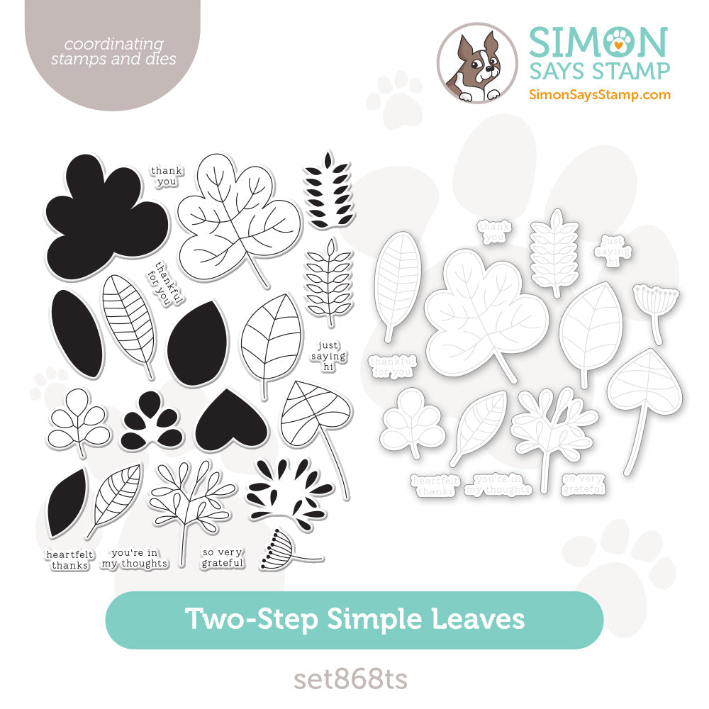 Simon Says Stamps and Dies Two Step Simple Leaves set868ts
