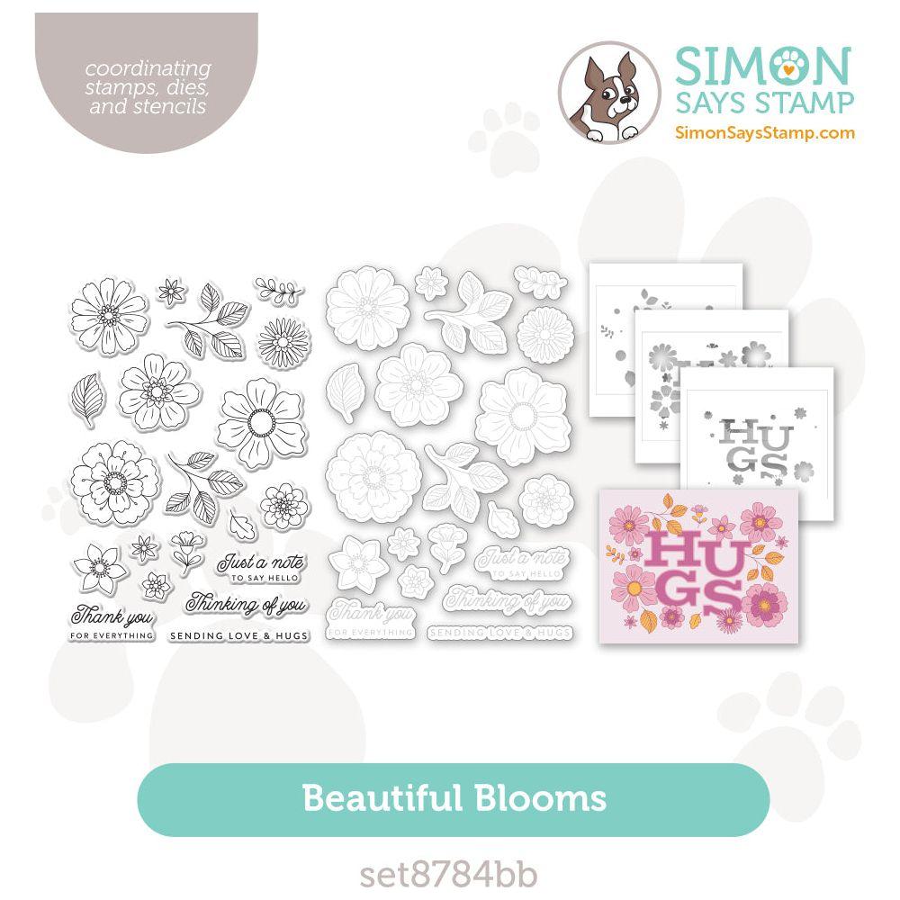 Simon Says Stamps Dies and Stencils Beautiful Blooms set8784bb Sweet W