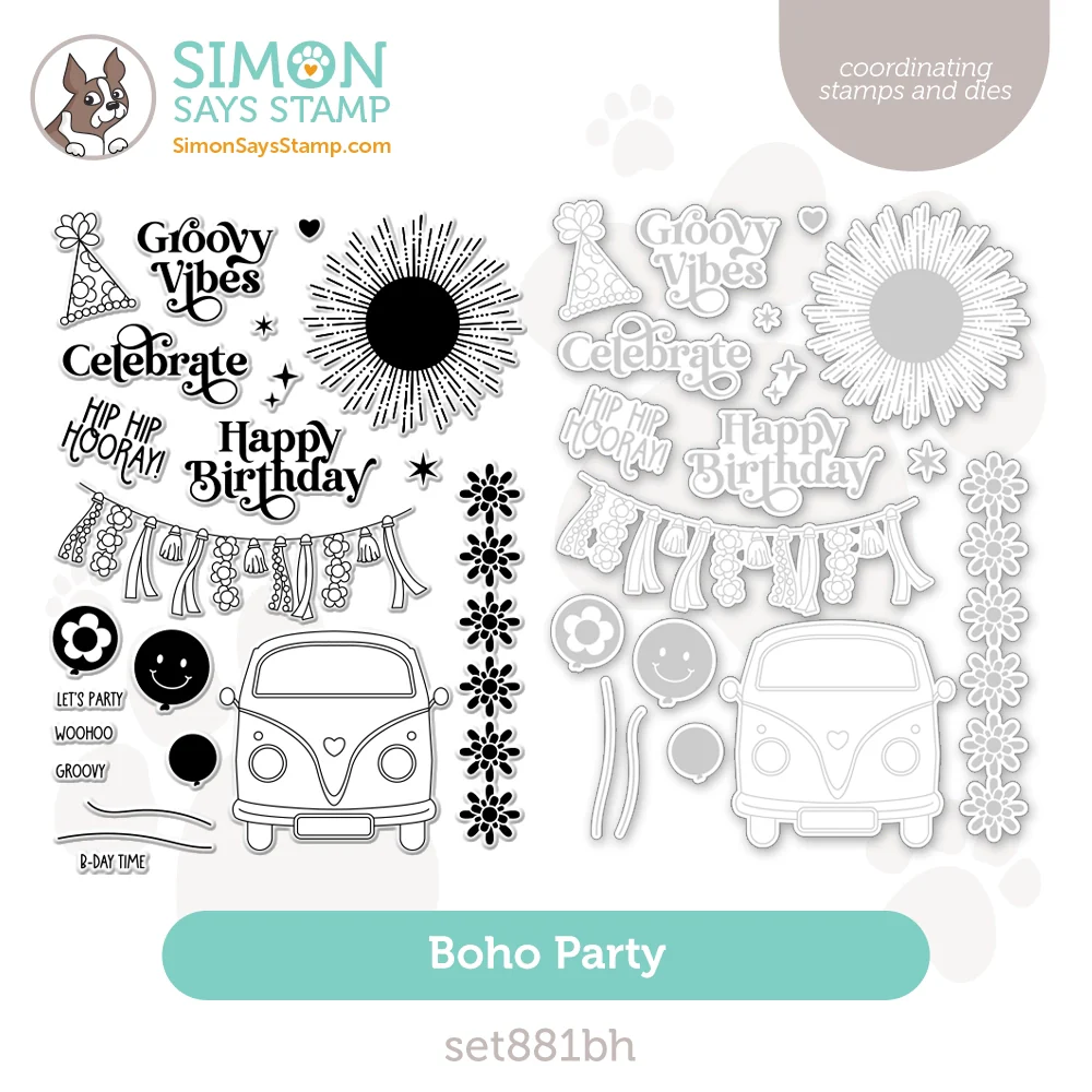 Simon Says Stamps And Dies Boho Party set881bh Season Of Wonder