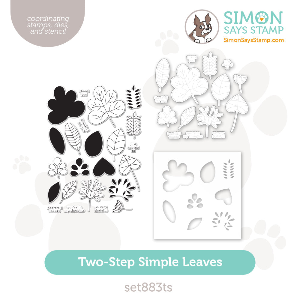 Simon Says Stamps Dies and Stencil Two-Step Simple Leaves set883ts