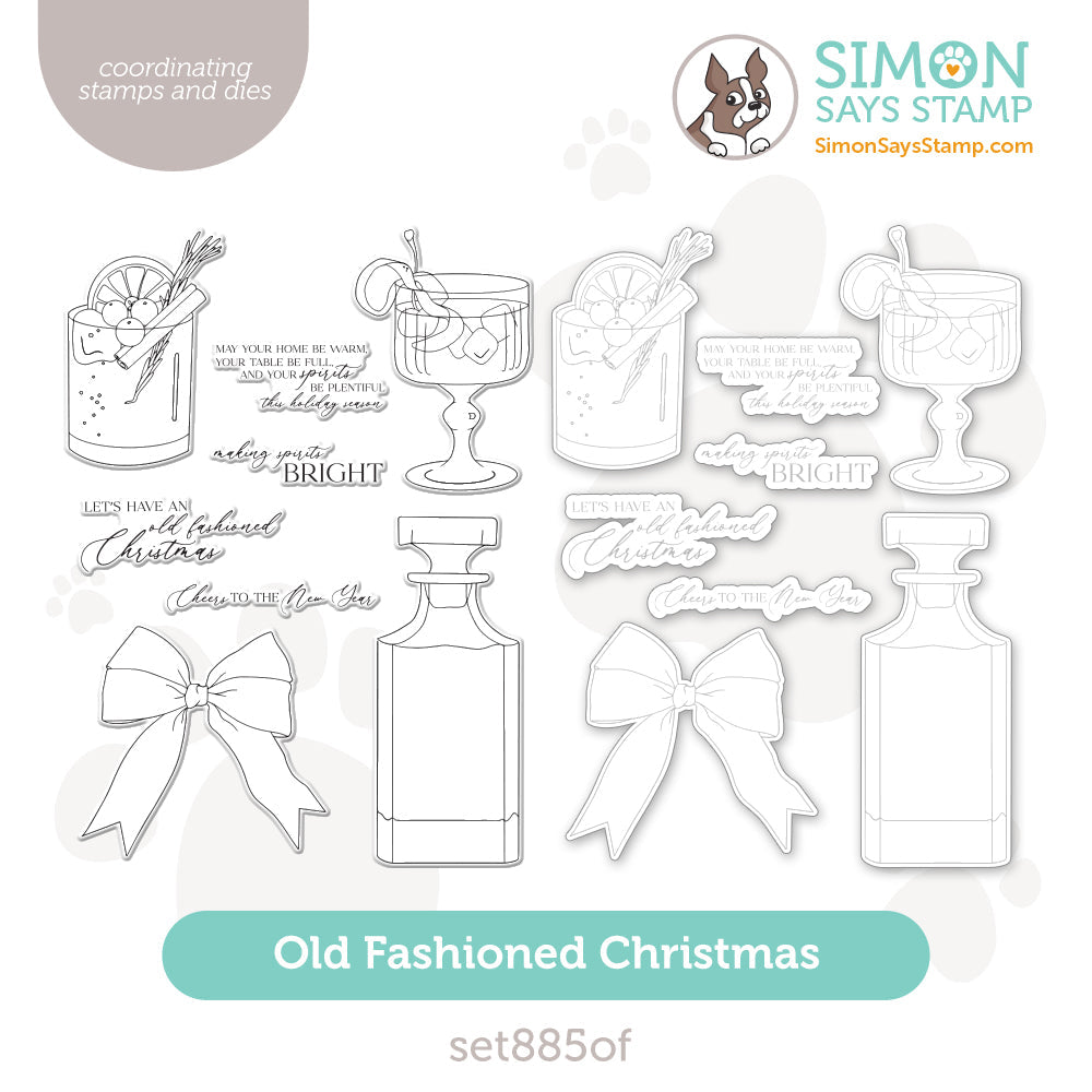 Simon Says Stamps and Dies Old Fashioned Christmas set885of Festive Fun