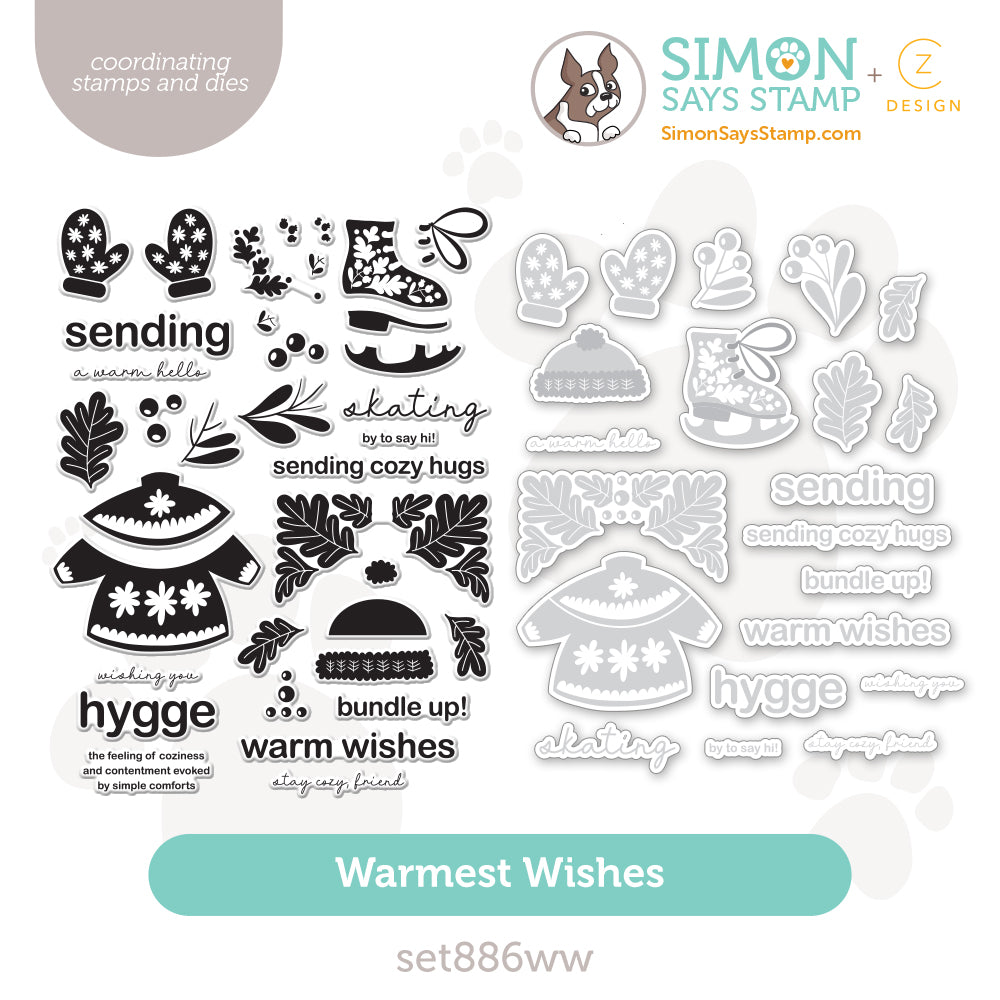 CZ Design Stamps And Dies Warmest Wishes set886ww