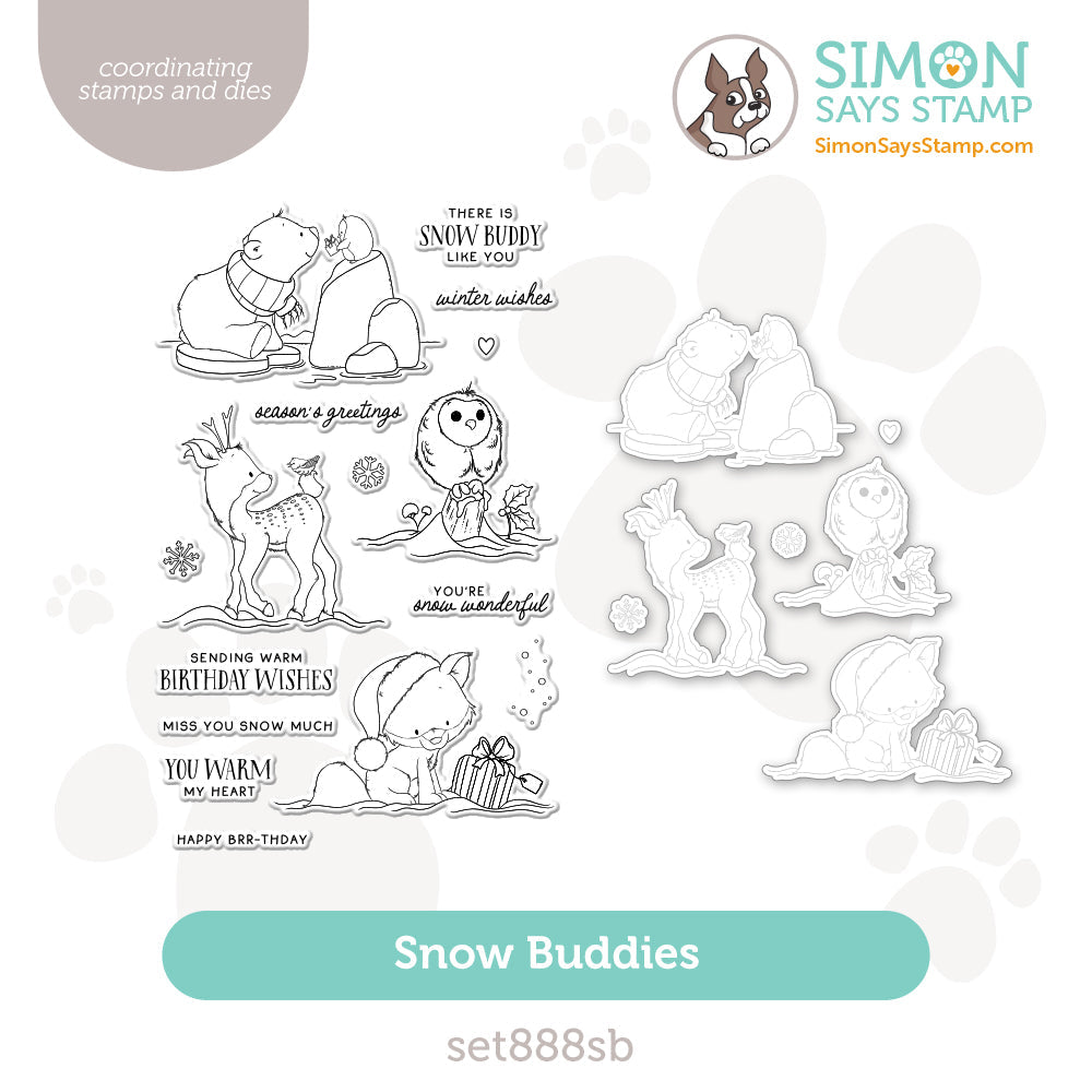 Simon Says Stamps and Dies Snow Buddies set888sb Festive Fun