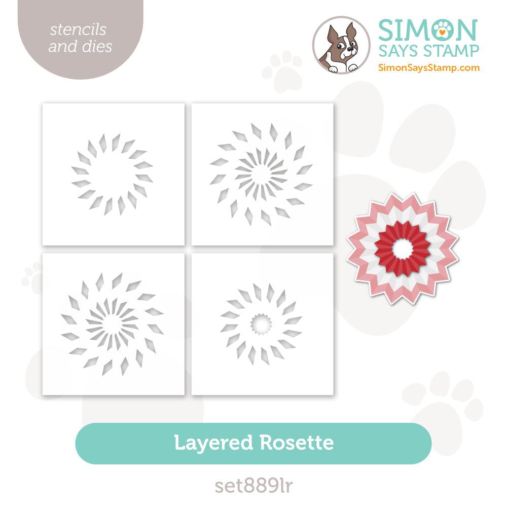 Simon Says Stencils And Dies Layered Rosette set889lr