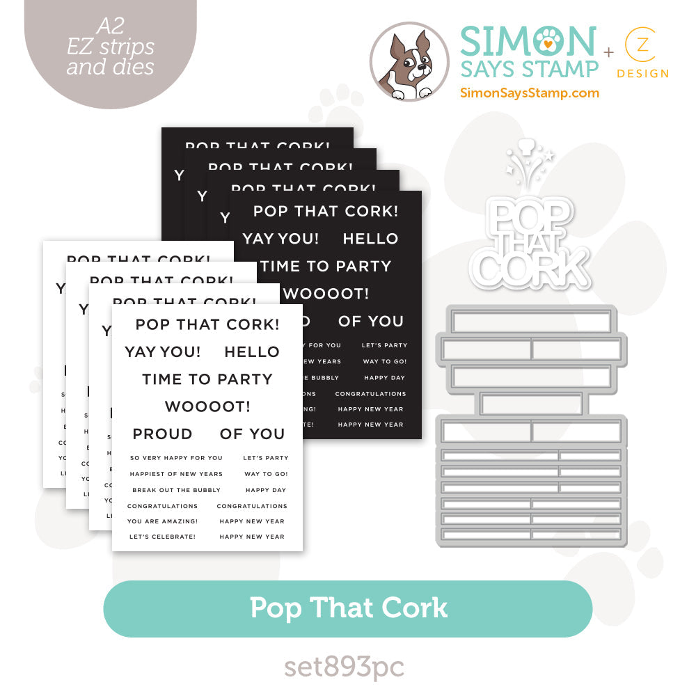 CZ Design EZ Strips and Dies Pop That Cork set893pc DieCember