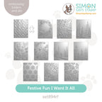 Simon Says Stamp Festive Fun Collection I Want It All Embossing Folders set894rf