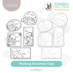 Simon Says Stamps and Dies Peeking Snowmen Tags set898ps DieCember