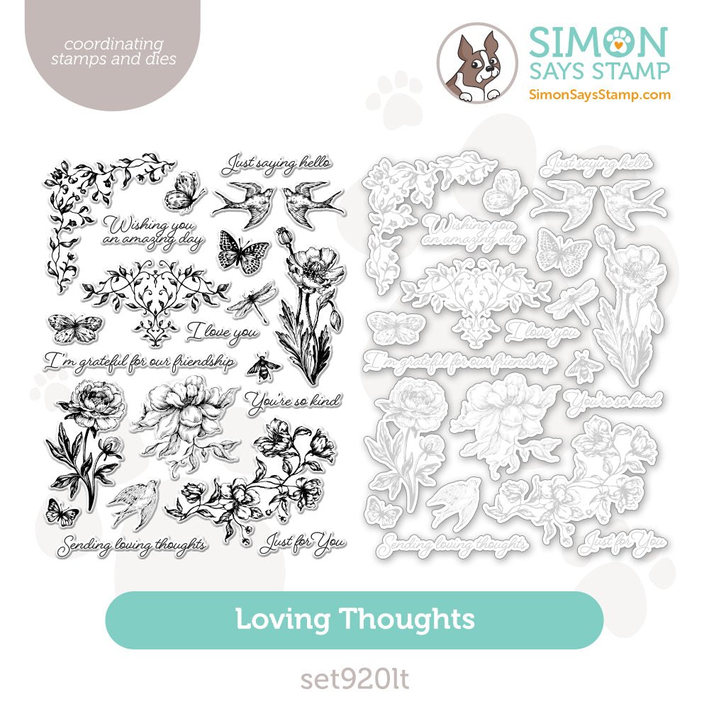 Simon Says Stamps and Dies Loving Thoughts set920lt Rain or Shine