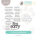 CZ Design Stamps and Die I'm Sorry Sentiments set922is To Be Loved