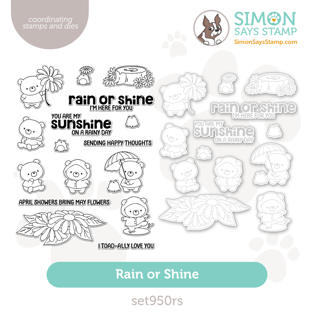 Simon Says Stamps and Dies Rain or Shine set950rs Rain or Shine