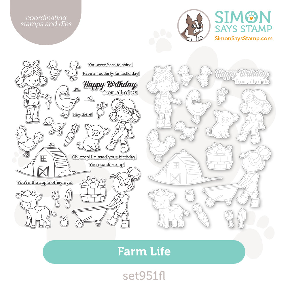 Simon Says Stamps and Dies Farm Life set951fl Rain or Shine
