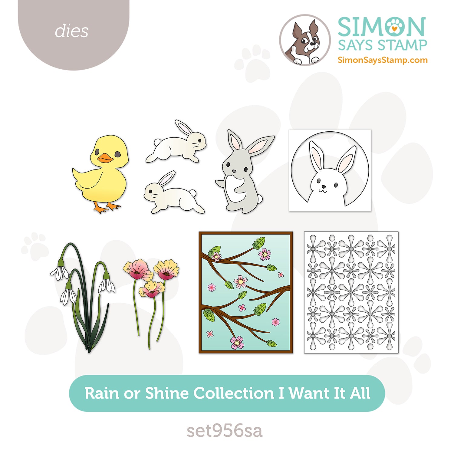 Simon Says Stamp Rain or Shine Collection I Want It All Stand-Alone Dies set956sa