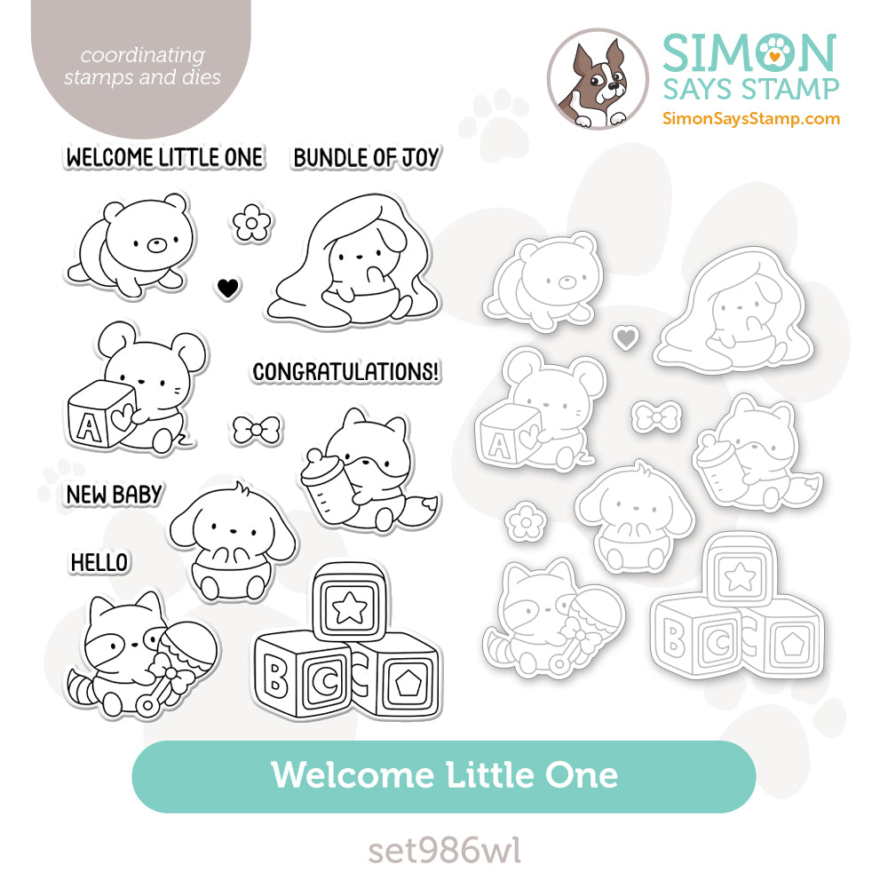 Simon Says Stamps and Dies Welcome Little One set986wl Moments in Time