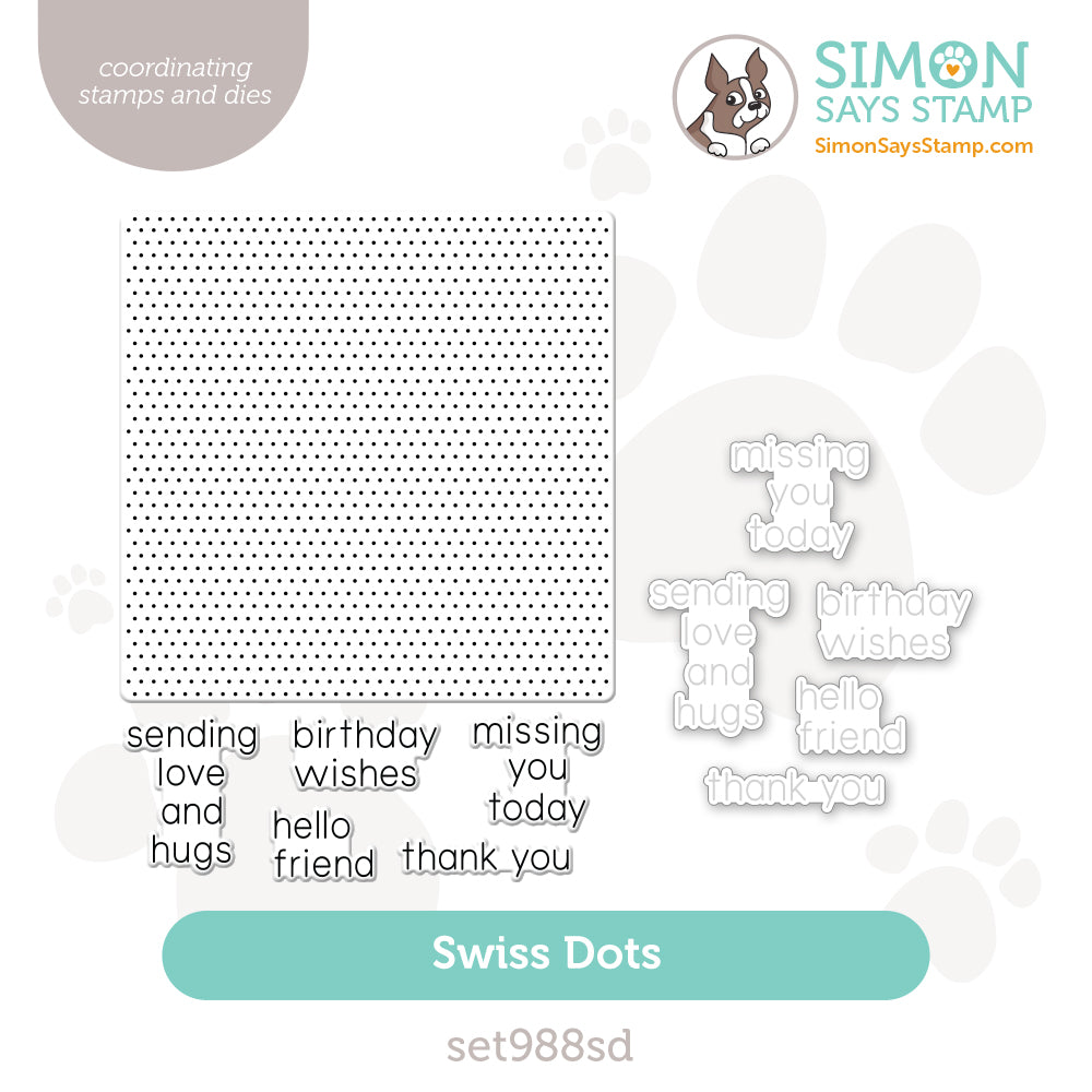 Simon Says Stamps and Dies Swiss Dots set988sd Moments in Time