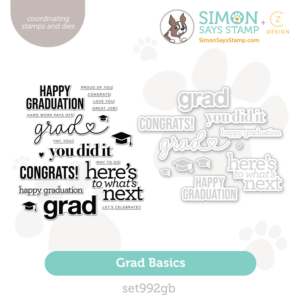 CZ Design Stamps and Dies Grad Basics set992gb Moments in Time
