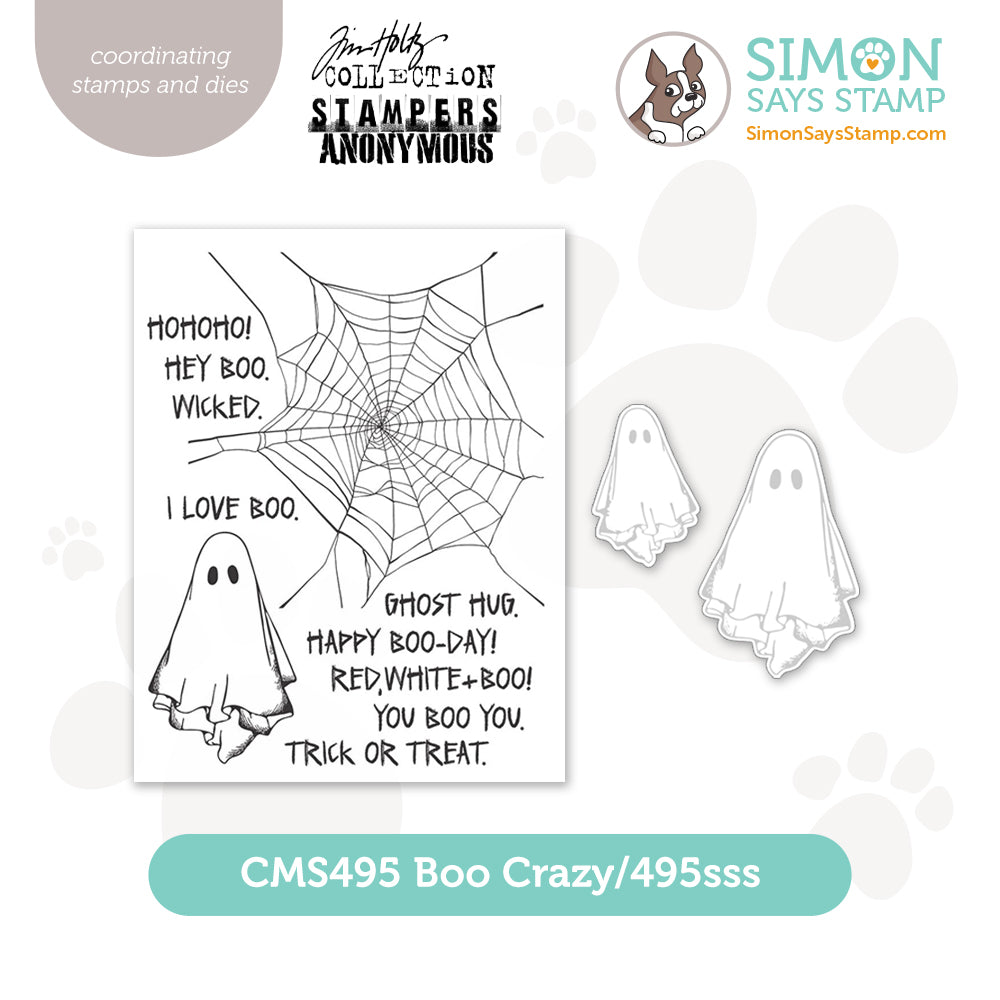 Tim Holtz Boo Crazy Stamps with Simon Says Stamp Dies Bundle setbz24