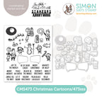 Tim Holtz Christmas Cartoons Stamps with Simon Says Stamp Dies Bundle setcc24