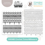 Tim Holtz Crochet Trims Stamps with Simon Says Stamp Dies Bundle setct24
