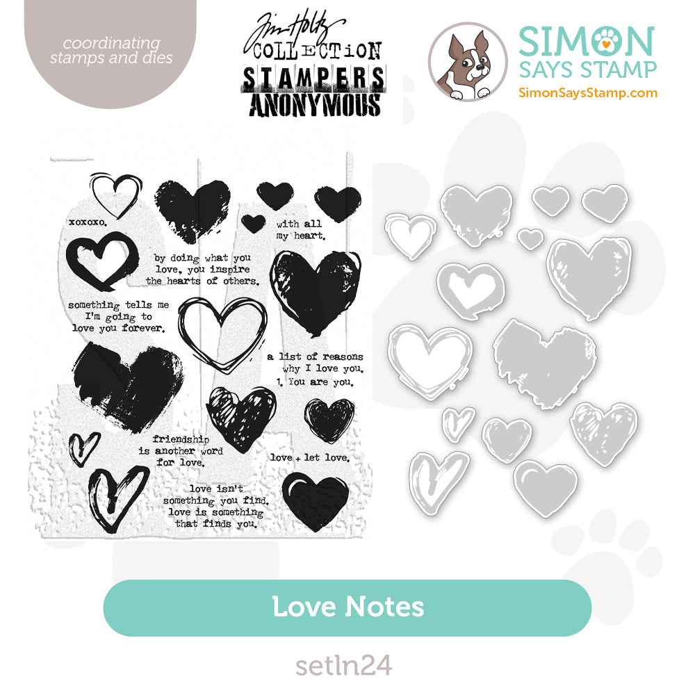 Simon Says Stamp Tim Holtz Love Notes Bundle setln24