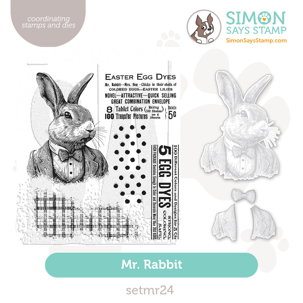 Simon Says Stamp Mr Rabbit Wafer Dies plus Tim Holtz stamp set