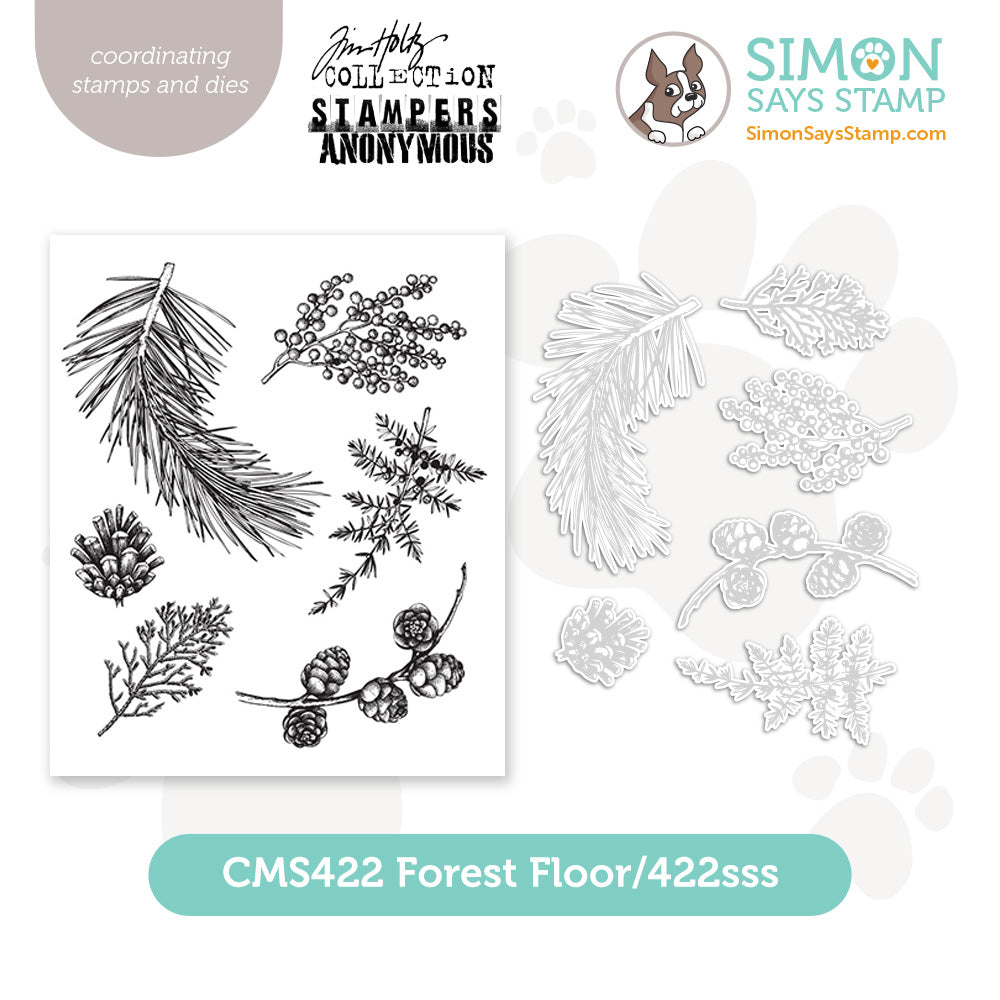 Tim Holtz Forest Floor Stamps with Simon Says Stamp Dies Bundle setor24