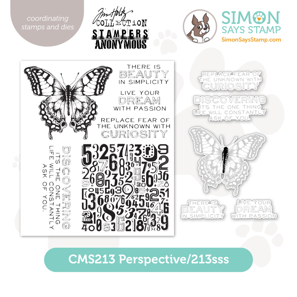 Tim Holtz Perspective Stamps with Simon Says Stamp Dies Bundle setps25