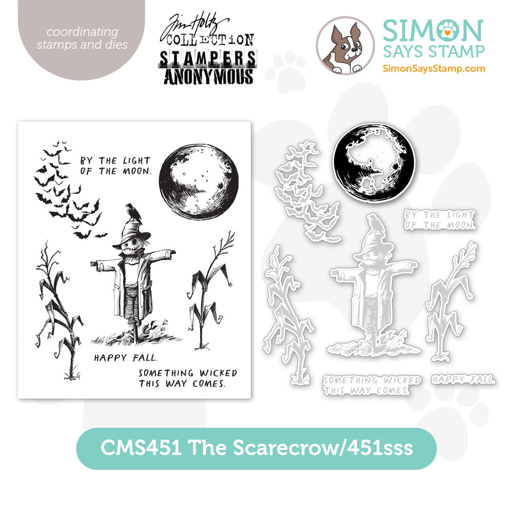 Tim Holtz The Scarecrow Stamps with Simon Says Stamp Dies Bundle setsc26