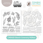 bundle of stamp plus dies sketch greenery branch stem sprig pine holly berry leaf