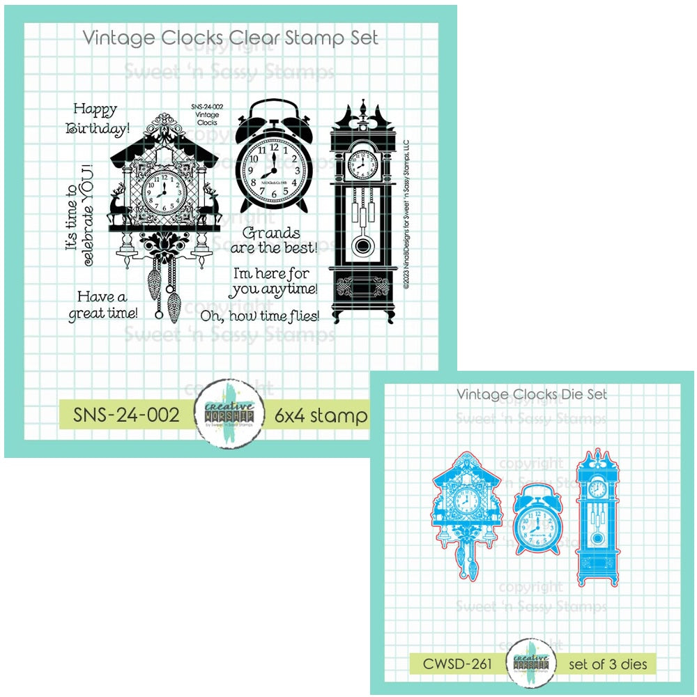 Sweet 'N Sassy Vintage Clocks Bundle