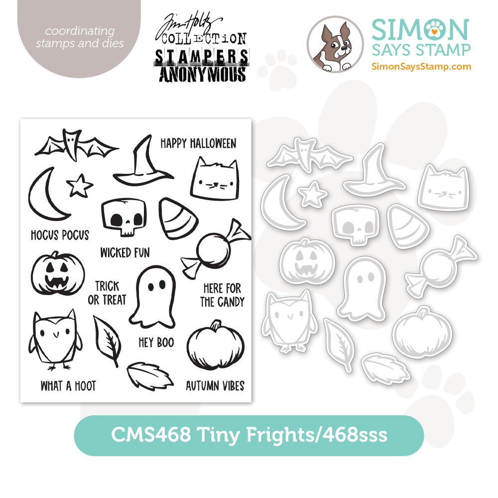 Tim Holtz Tiny Frights Stamps with Simon Says Stamp Dies Bundle settf25