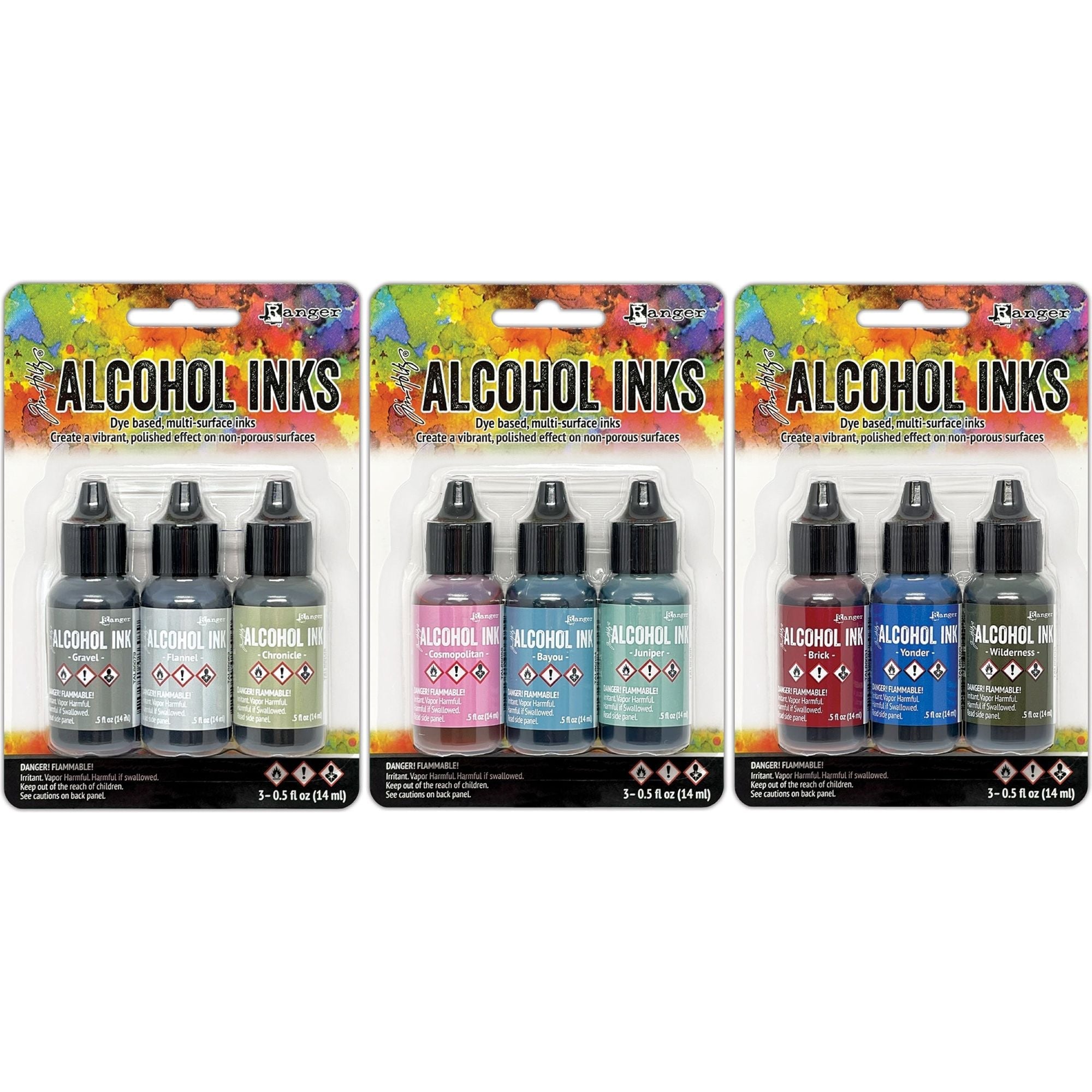 Tim Holtz Alcohol Ink Set Of 9 Ranger Bundle in packs
