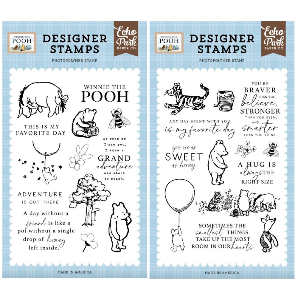 Echo Park Winnie The Pooh Clear Stamps Bundle