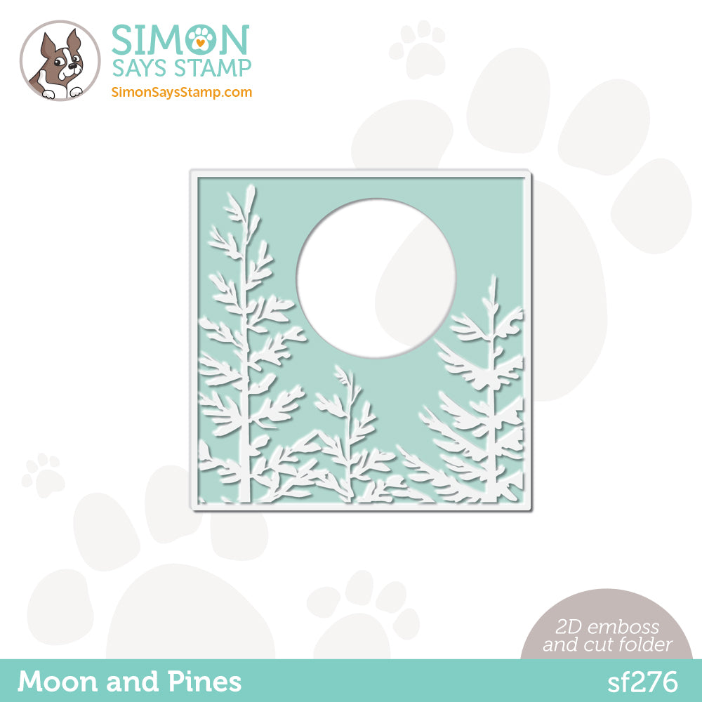 Simon Says Stamp Emboss and Cut Folder Moon And Pines sf276