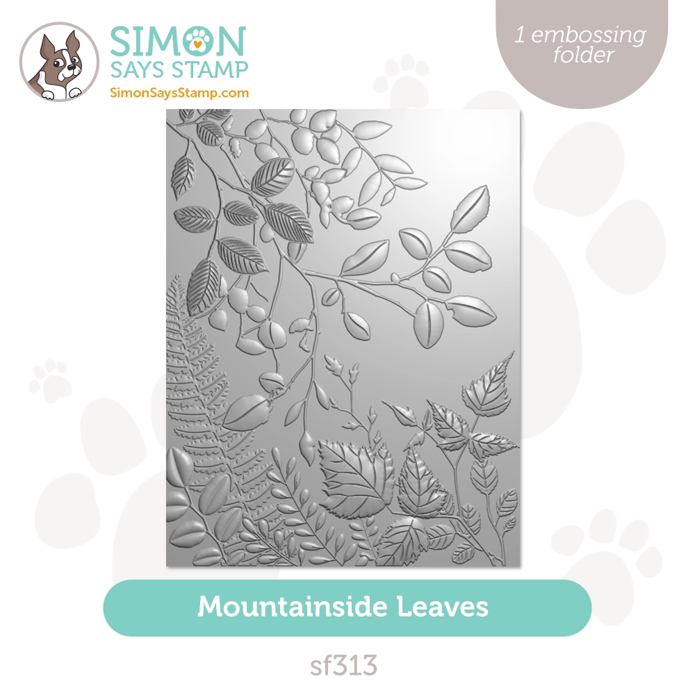 Simon Says Stamp Embossing Folder Mountainside Leaves sf313 Season Of Wonder