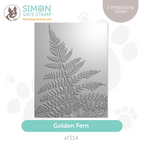 Simon Says Stamp Embossing Folder Golden Fern sf314 Just A Note