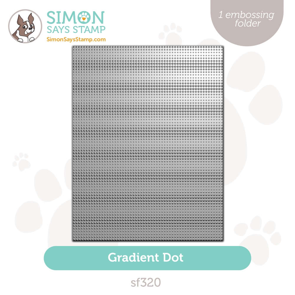 Simon Says Stamp Embossing Folder Gradient Dot sf320 Just A Note
